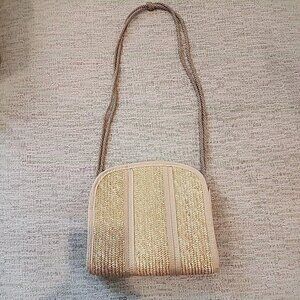 Vintage Straw Tote Lined Handbag Basket Purse Made in Italy